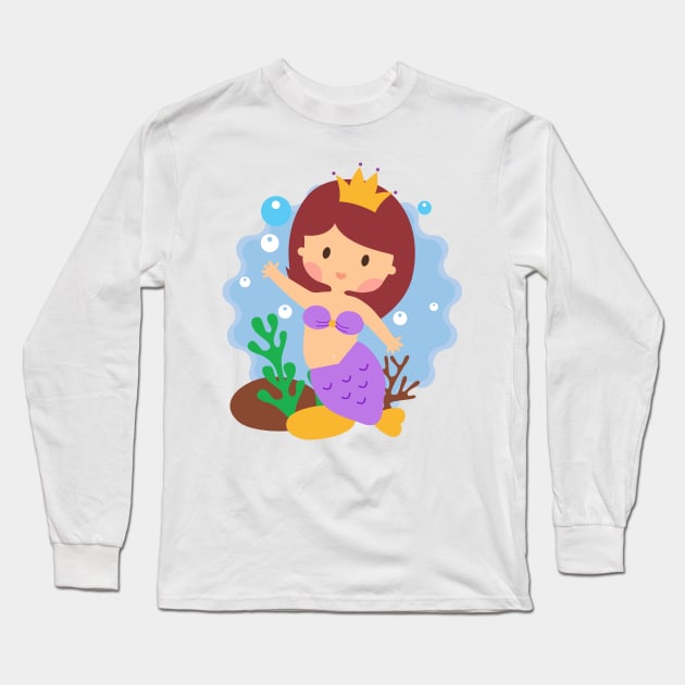 Unicorn For Girl Women Kids Long Sleeve T-Shirt by macshoptee